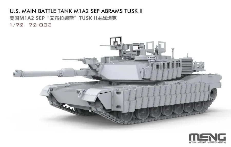 M1A2 SEP Abrams TUSK II 1/72 Scale Resin Model Kit - 1/72 resin model view 3