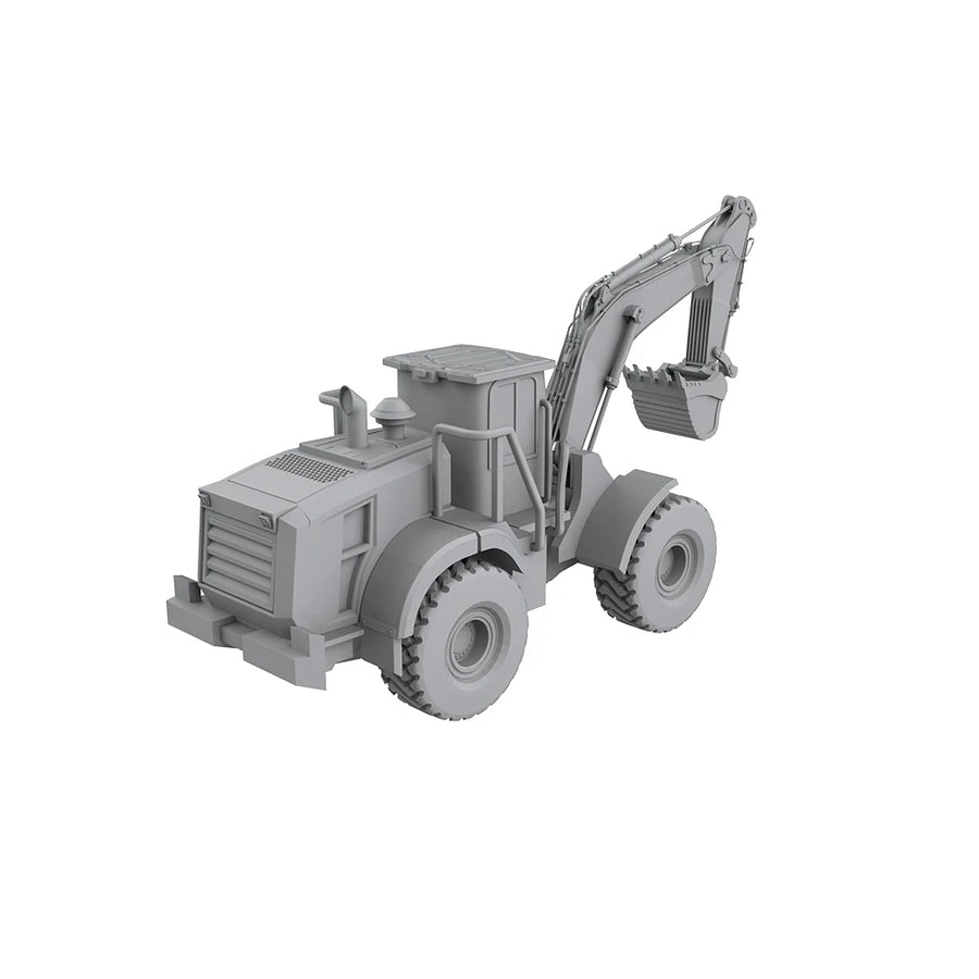 Yao's Studio LYT170D Wheeled Excavator 1/87 Resin Model Kit - resin model view 2