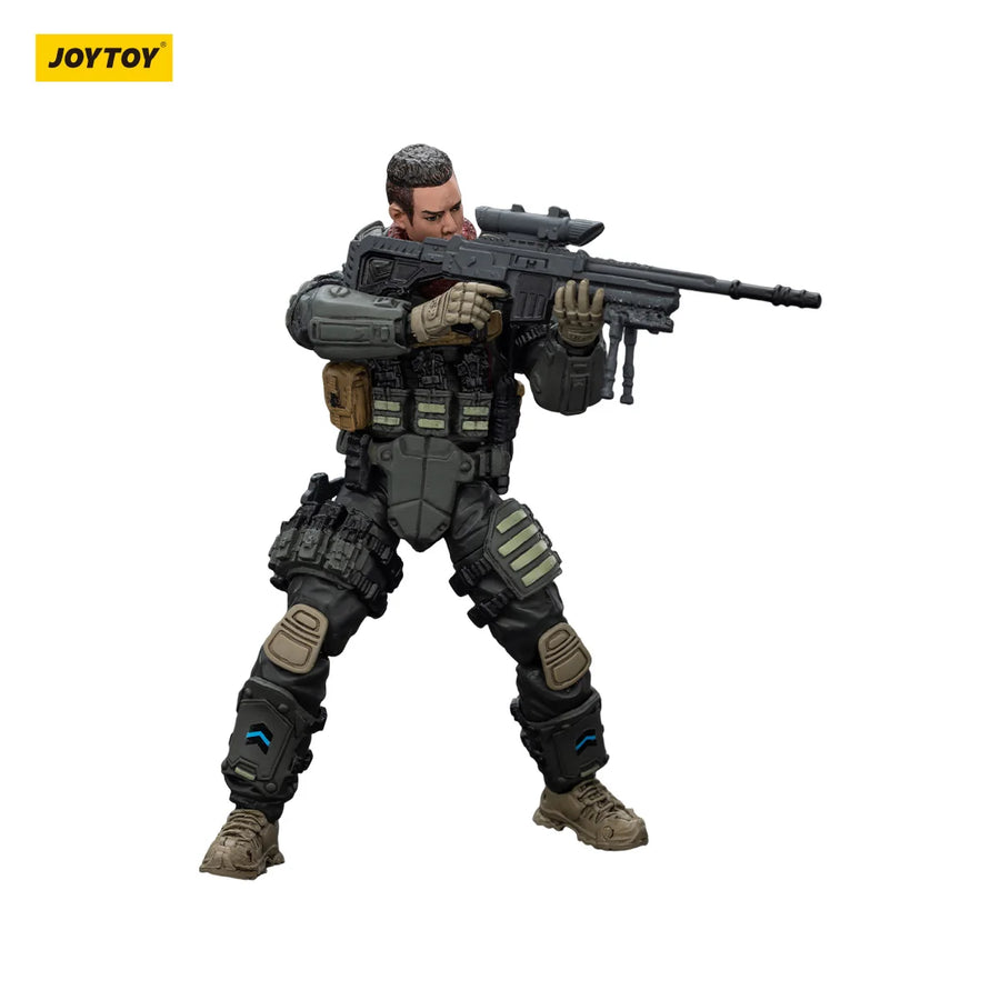 Sci-Fi Tactical Operator Yellow Exo Armor Dual Rifles 1/24 Resin Figure Kit - resin model view 2