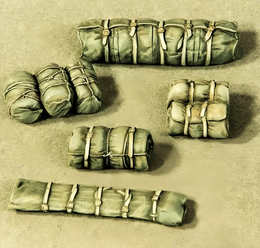 1/35 Canvas Rolls and Supply Packs (Resin Accessory) - unpainted resin model kit