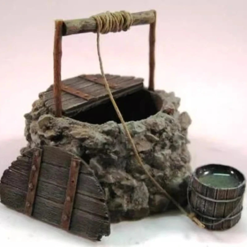 Medieval Stone Water Well Diorama Resin Terrain Kit - resin model view 2