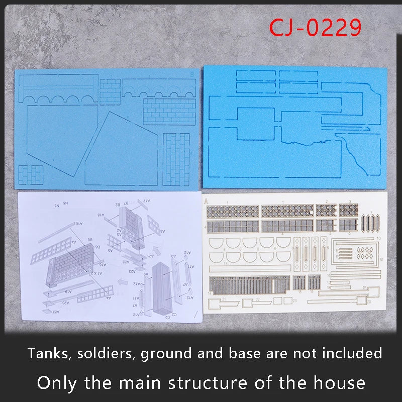 War-Damaged Modern Building Complex 1/35 Resin Diorama Kit - 1/35 resin model view 4