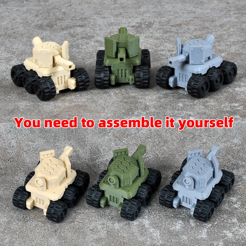 Sci-Fi Wheeled Tank Variants 5-Model Set 28mm Resin Vehicle Kit - resin model view 5