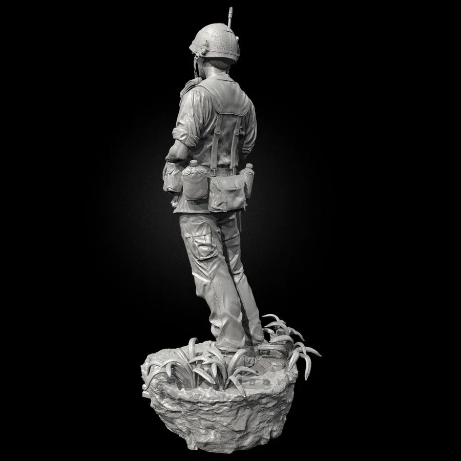 Vietnam War Soldier with Rifle 50mm Resin Figure Kit - 50mm resin model view 3