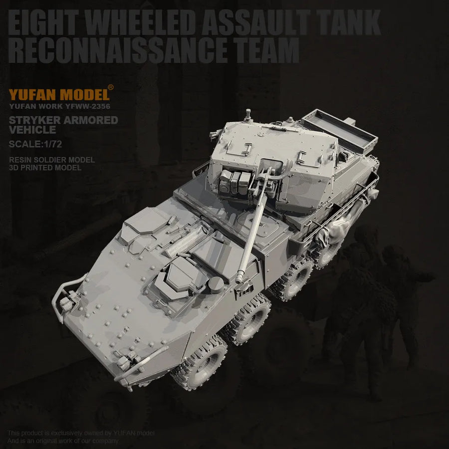Stryker 8-Wheeled Armored Vehicle 1/72 Resin Model Kit - 1/72 resin model view 4