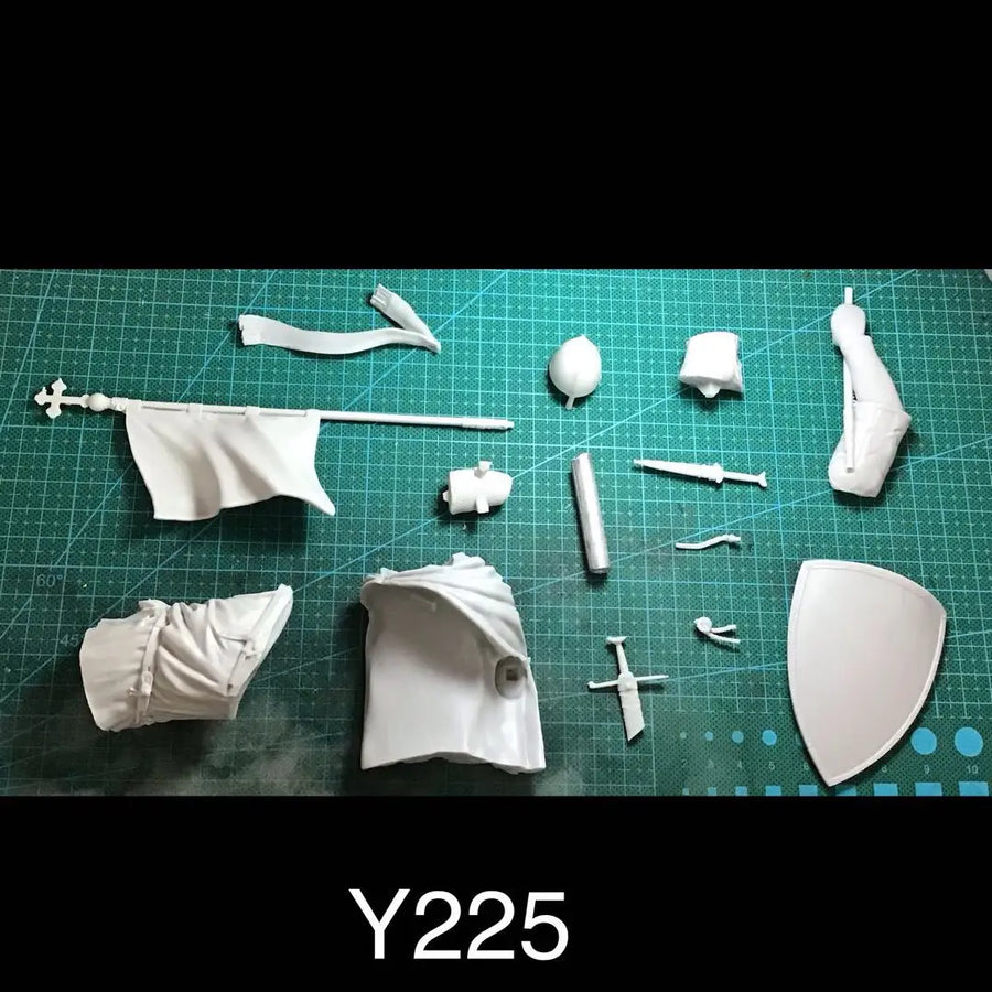 Crusader Knight with Red Cross Shield 1/9 Resin Bust - 1/9 resin model view 3