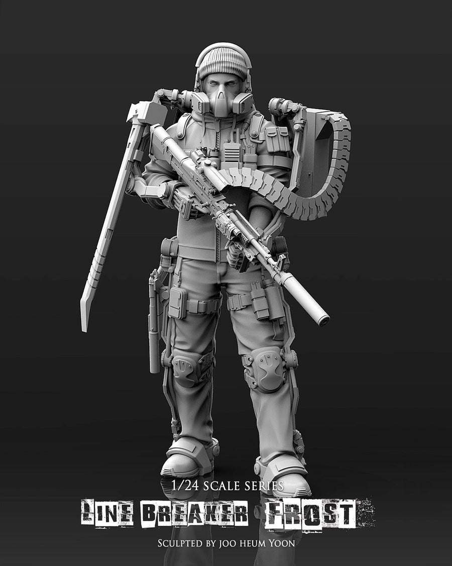 Icebreaker Frost Sci-Fi Soldier 1/24 Scale Resin Figure Kit - 1/24 resin model view 2