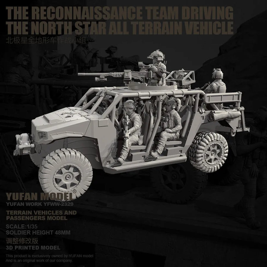 North Star All-Terrain Vehicle Reconnaissance Team 1/35 Resin Diorama Kit - 1/35 resin model view 6