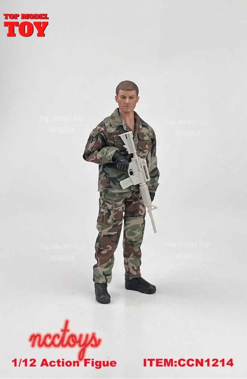 Modern Soldier BDU Jungle Camouflage 1/12 Resin Action Figure - 1/12 resin model view 3