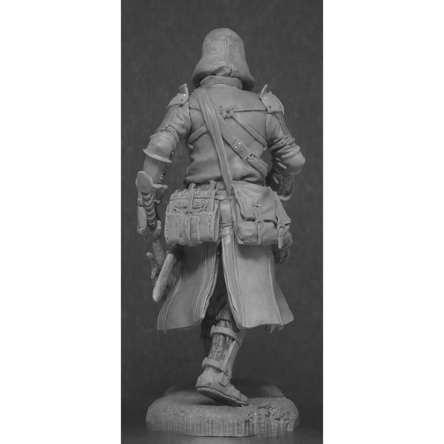 Fantasy Female Warrior with Curved Sword 54mm Resin Figure Kit - resin model view 5