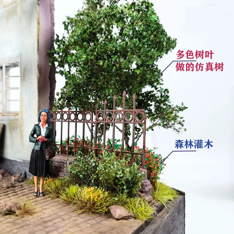 Polychromatic Miniature Leaves Resin Scenery Diorama Accessory Set - resin model view 3