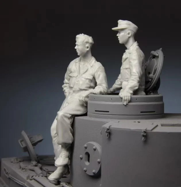 WWII German Panzer Crew Kursk 1943 1/35 Resin Figure Set - 1/35 resin model view 3
