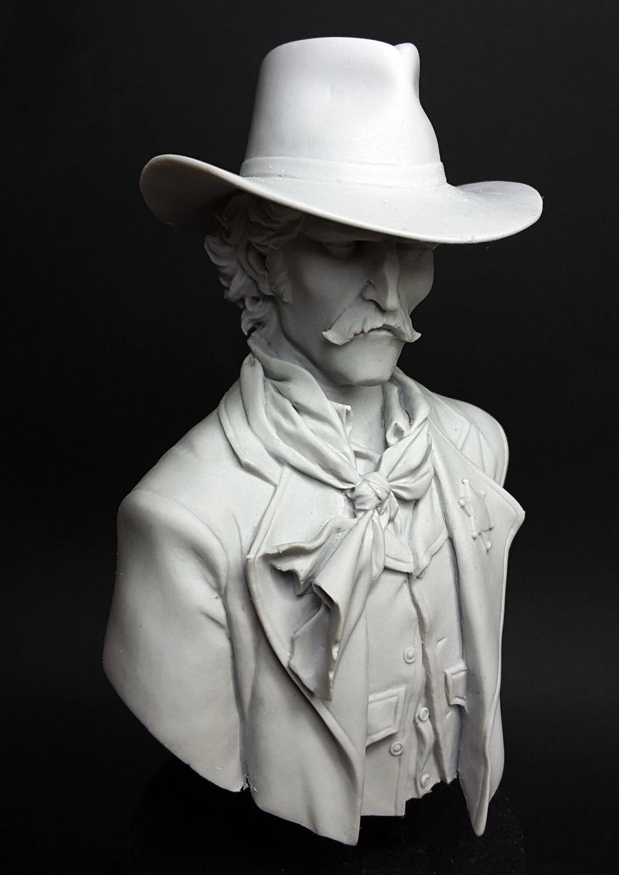 Western Cowboy with Bandana 85mm Resin Bust - 85mm resin model view 3