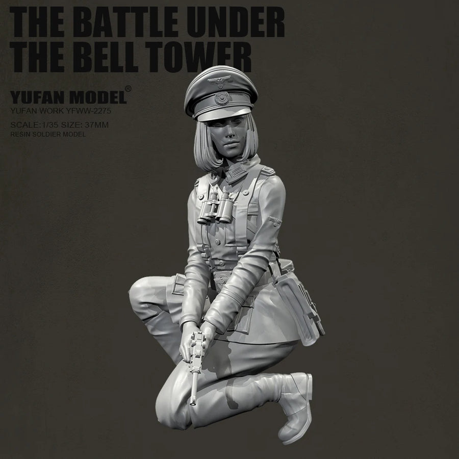 WWII German Luftwaffe Female Officer with Luger 1/35 Resin Figure Kit - resin model view 5
