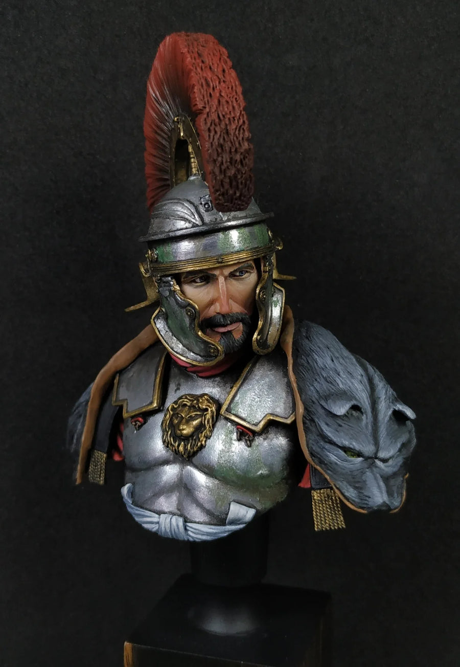 Roman Centurion Commander Resin Bust Figure - 75mm Scale - 75mm resin model view 2