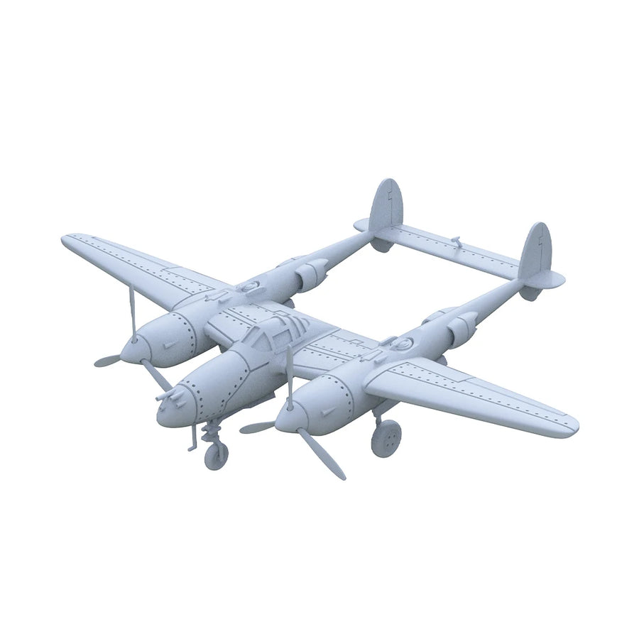 USAF P-38E Lightning Twin-Engine Fighter 1/100 Resin Model Kit - 1/100 resin model view 2