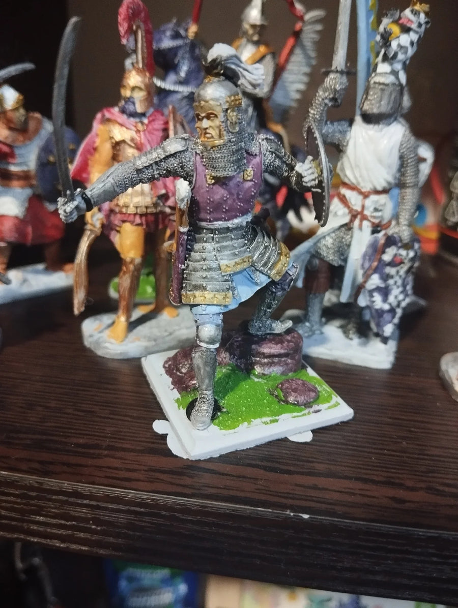 Medieval Mongolian Warrior with Sword & Shield 54mm Resin Figure - 54mm resin model view 2
