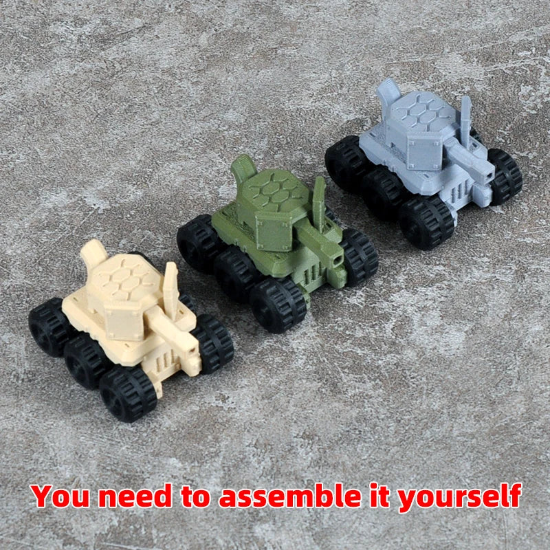 Sci-Fi Wheeled Tank Variants 5-Model Set 28mm Resin Vehicle Kit - resin model view 3