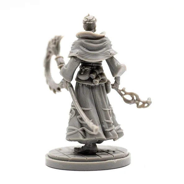 Dark Sorcerer with Axe Staff 38mm Resin Figure Kit - 38mm resin model view 3