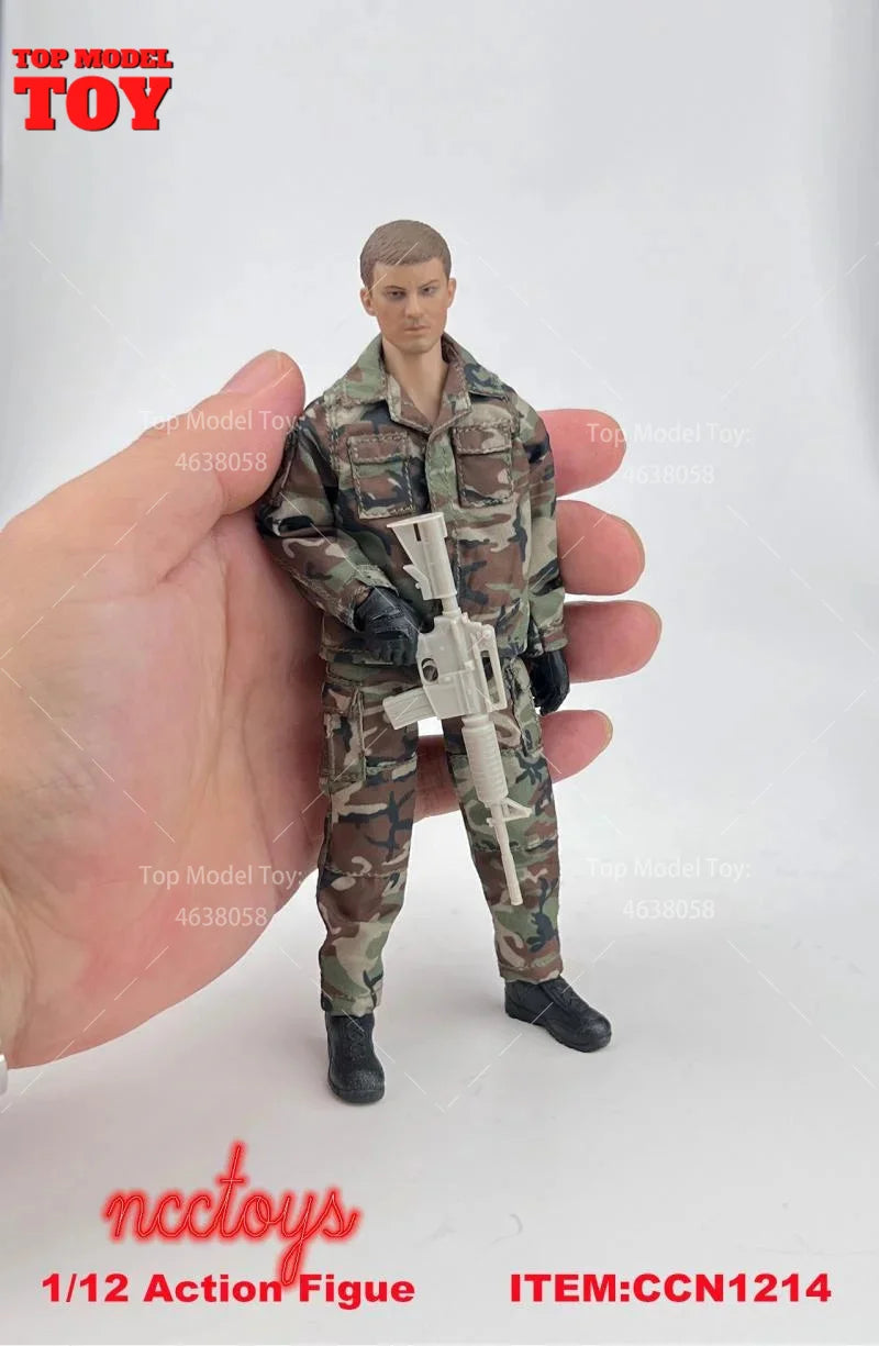 Modern Soldier BDU Jungle Camouflage 1/12 Resin Action Figure - 1/12 resin model view 5