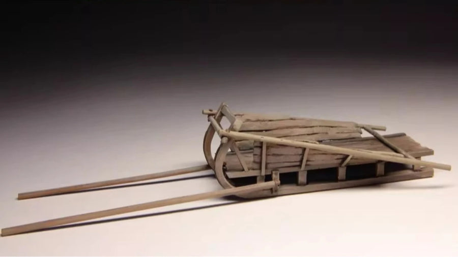 Historical Wooden Sled 1/35 Scale Resin Diorama Kit - 1/35 resin model view 2