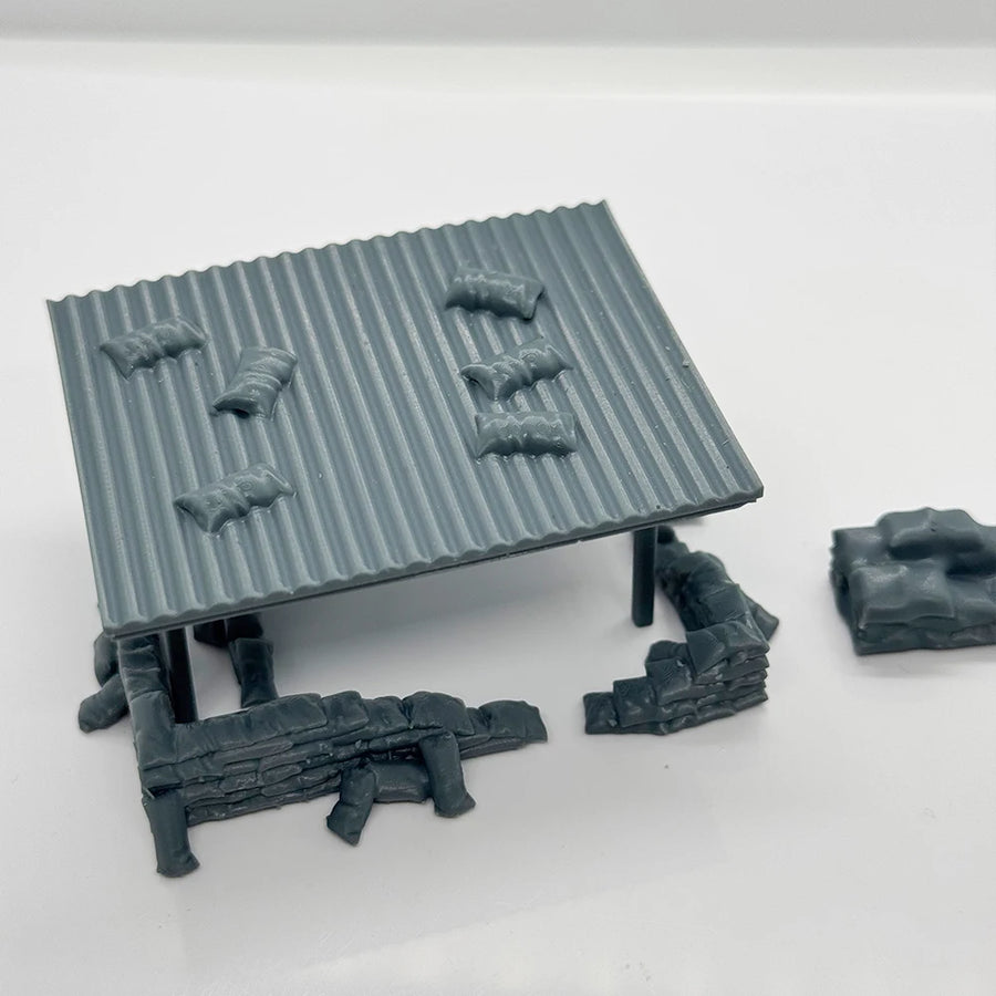 Vietnam War Machine Gun Bunker 1/72 Resin Diorama Kit - 1/72 resin model view 3