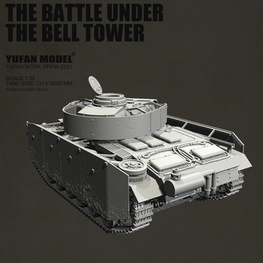 WWII German Panzer III Tank 1/35 Resin Vehicle Kit - resin model view 3