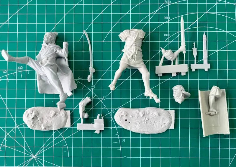 Ancient Roman Gladiators Combat Duel 75mm Resin Figure Set - 75mm resin model view 4