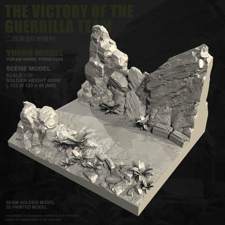 Guerrilla Team Victory Diorama 1/35 Scale Resin Model Kit - 1/35 resin model view 2