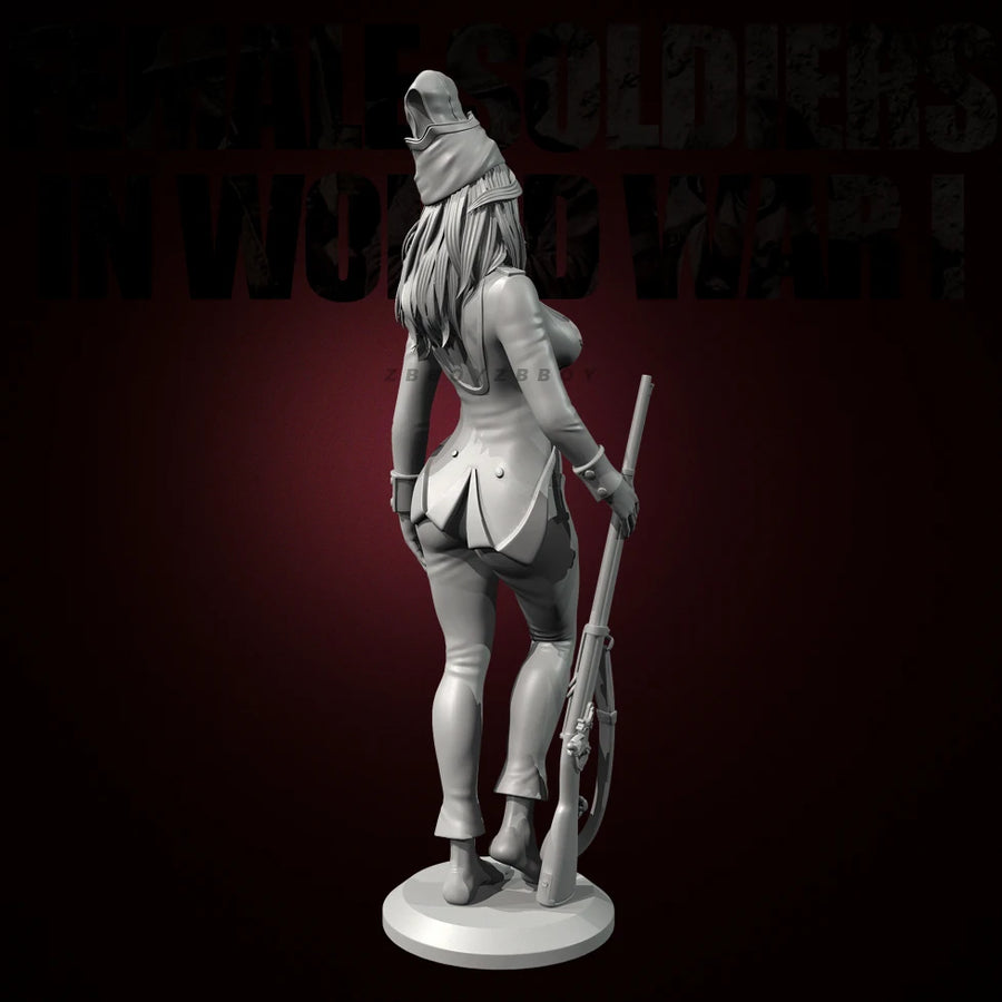 Egyptian Warrior Priestess with Spear | 38mm | Resin Figure Kit - 38mm resin model view 4