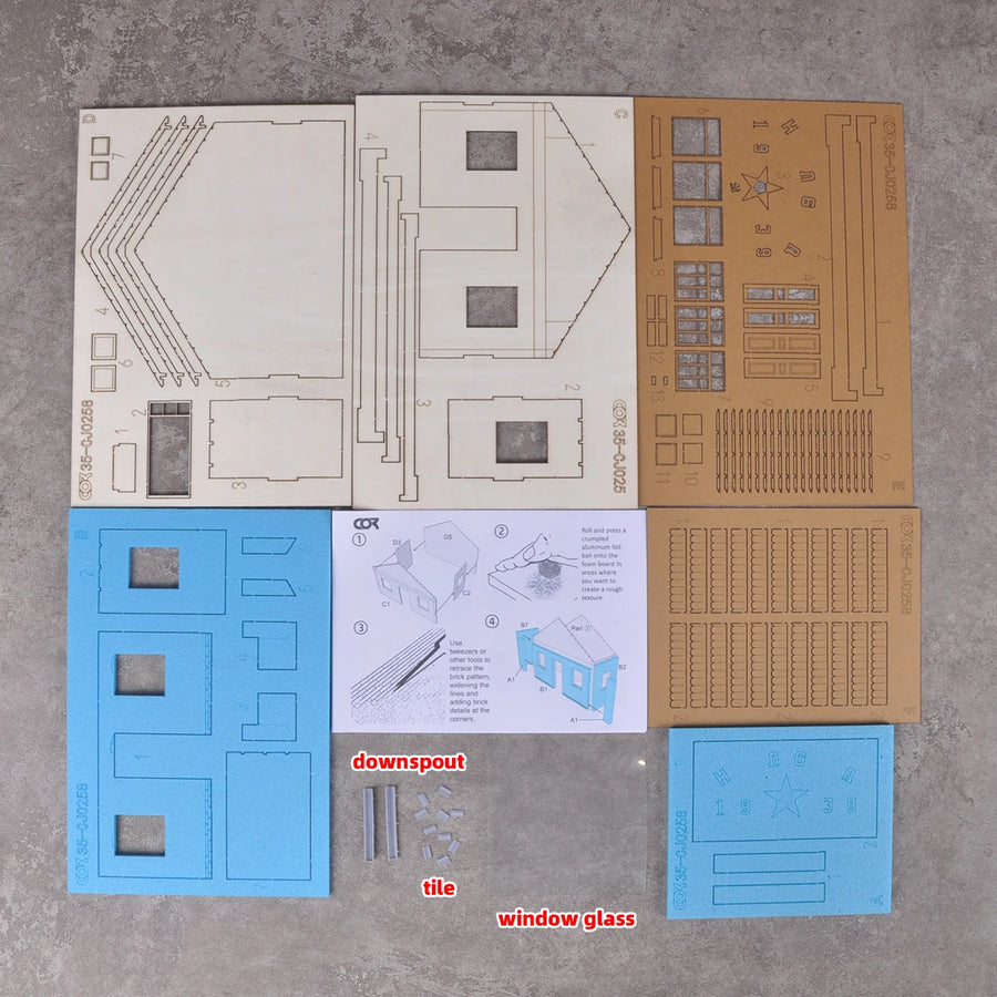 Eastern Europe Blue Shop House 1:35 Resin Terrain Diorama Kit - 1/35 resin model view 6