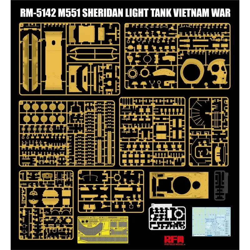 M551 Sheridan Light Tank Vietnam War 1/35 Resin Model Kit - 1/35 resin model view 2
