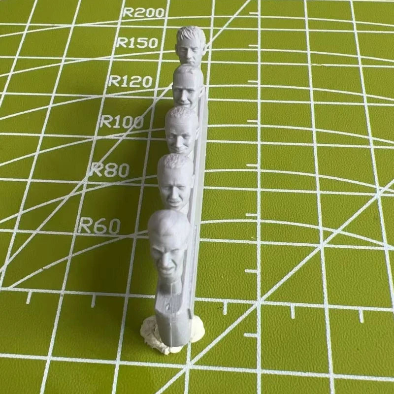1/35 Scale Military Soldier Head Variants Resin Model Kit - 1/35 resin model view 4