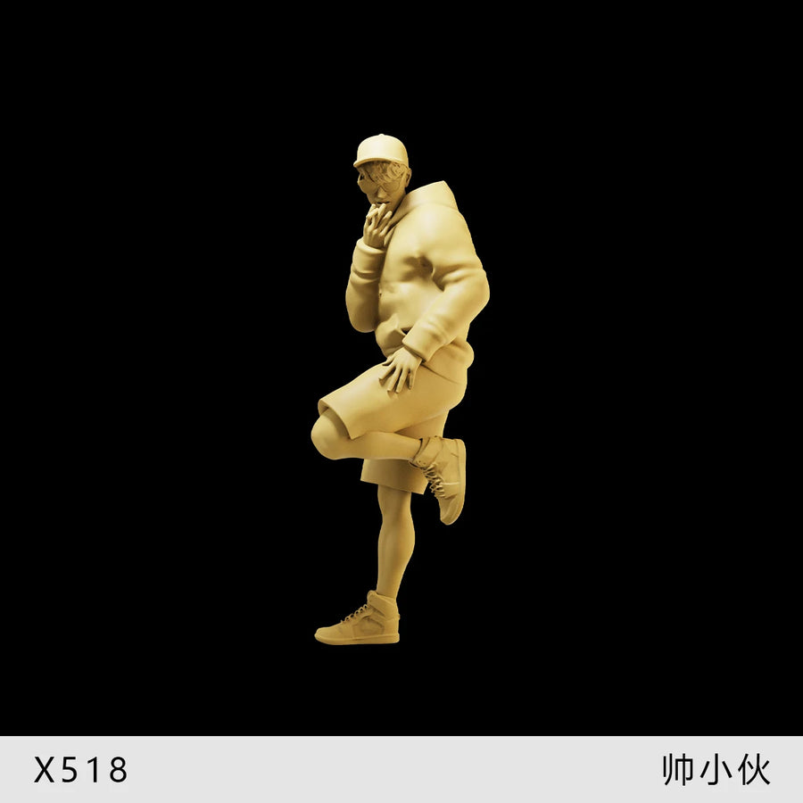 Young Male Casual Figures Set 1/64 Resin Miniature Diorama Kit - 1/64 resin model view 3