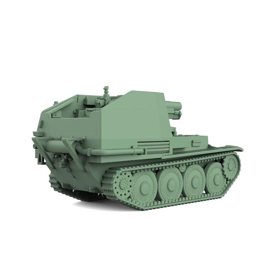WWII German Grille Self-Propelled Gun 1/144 Resin Model Kit - 1/144 resin model view 2