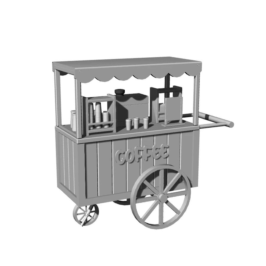 Coffee Stall Factory Building 1/87 Scale Resin Model Kit - 1/87 resin model view 2