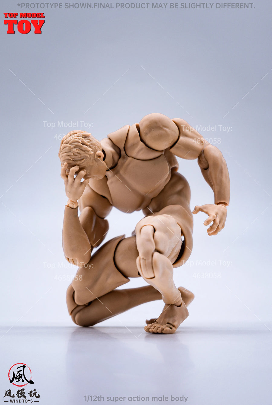 Super Articulated Male Muscle Body 1/12 Scale Resin Figure Kit - 1/12 resin model view 2