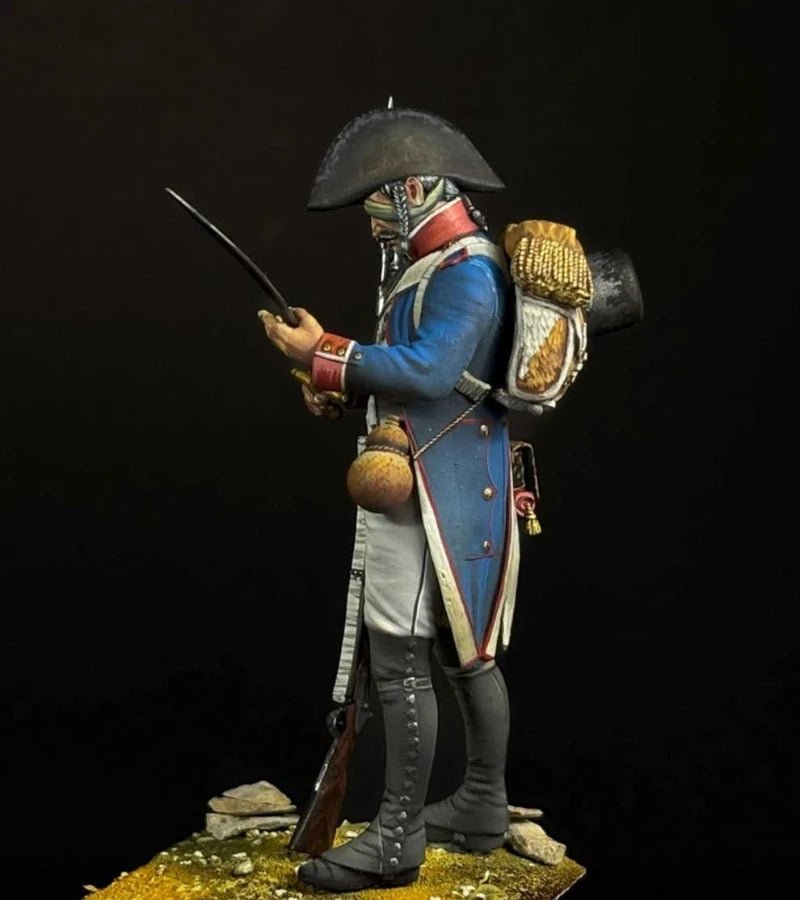 Napoleonic French Fusilier Officer 75mm Resin Figure Kit - 75mm resin model view 3