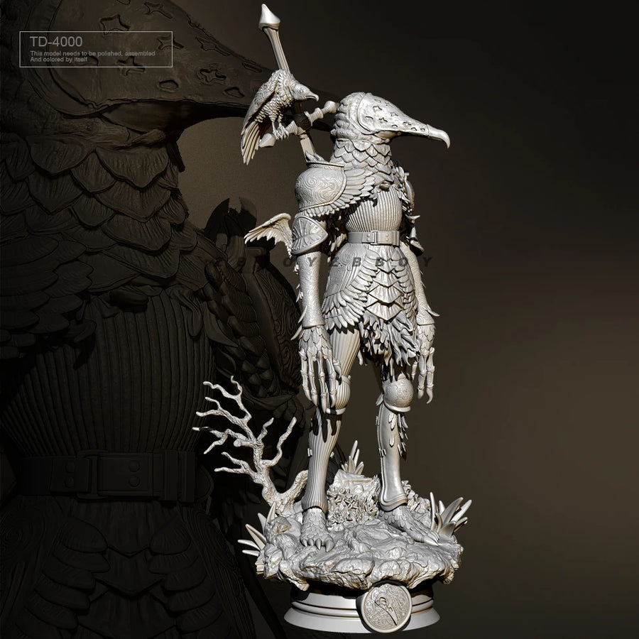 Avian Warrior with Spear 40mm Resin Figure Kit - 40mm resin model view 3