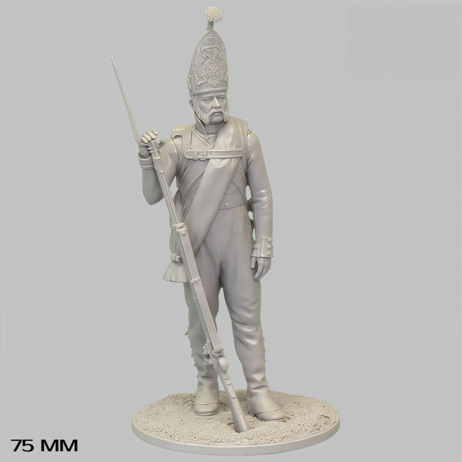 Napoleonic Russian Pavlovsky Grenadier Sergeant 75mm Resin Figure - 75mm resin model view 2