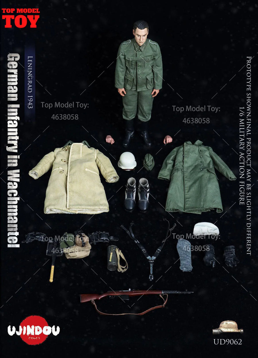 WWII German Infantry Soldier 1/6 Scale Resin Figure Kit - 1/6 resin model view 6