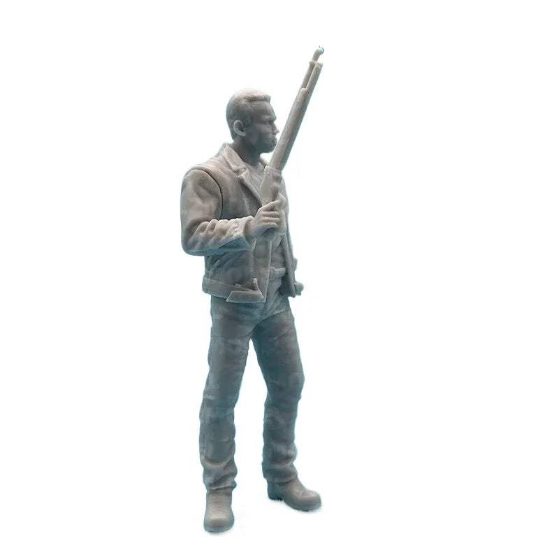 Tough Survivor with Machete 1/24 Resin Figure Kit - 1/24 resin model view 2