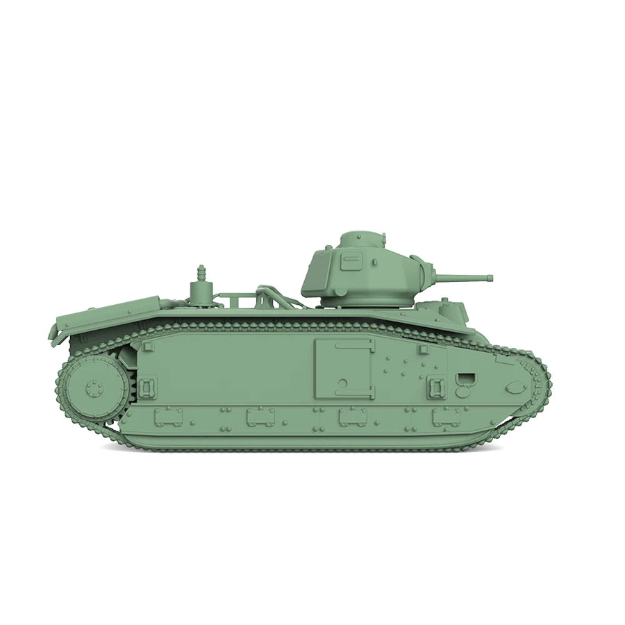 French B1 Heavy Tank Phase II 1/87 Resin Model Kit - 1/87 resin model view 2