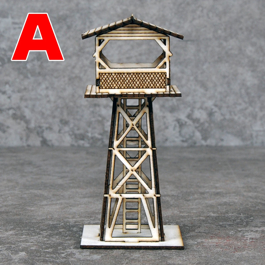 Architectural Guard Tower Watchtower 1/72 Resin Terrain Kit - 1/72 resin model view 5