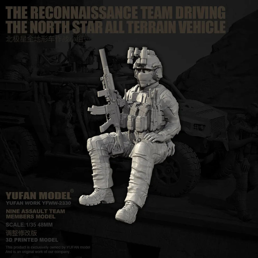 WWII Soviet Reconnaissance Team 1/35 Scale Resin Figure Kit - 1/35 resin model view 6