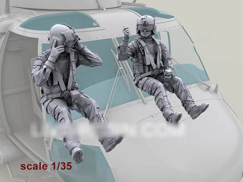 Modern Tactical Operator Helicopter Insertion 1/35 Resin Figure Kit - 1/35 resin model view 6