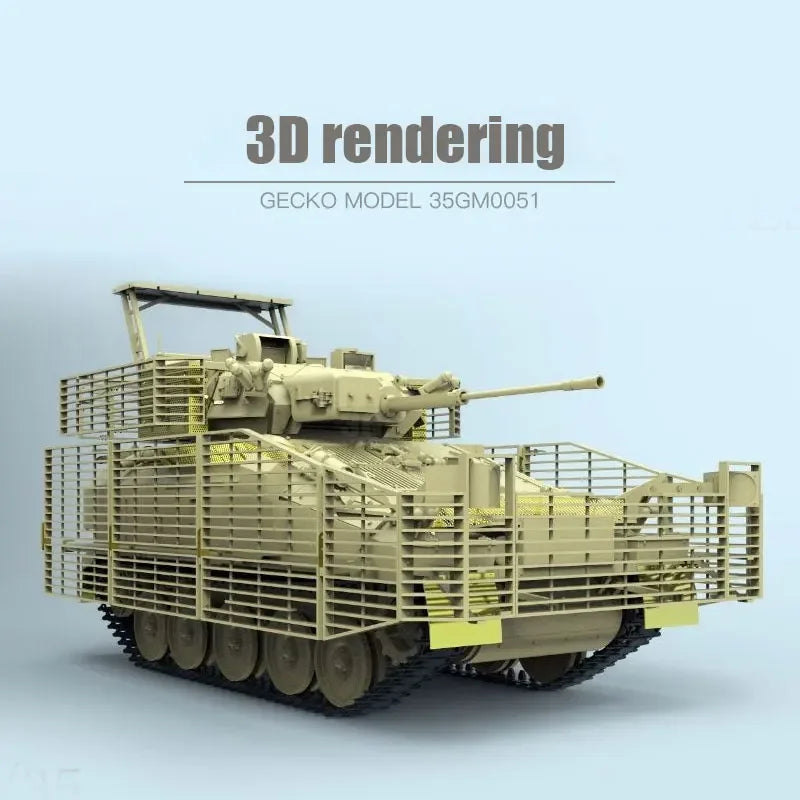 Modern US Army M2/M3 Bradley Infantry Fighting Vehicle with Slat Armor 1/35 Resin Kit - resin model view 2