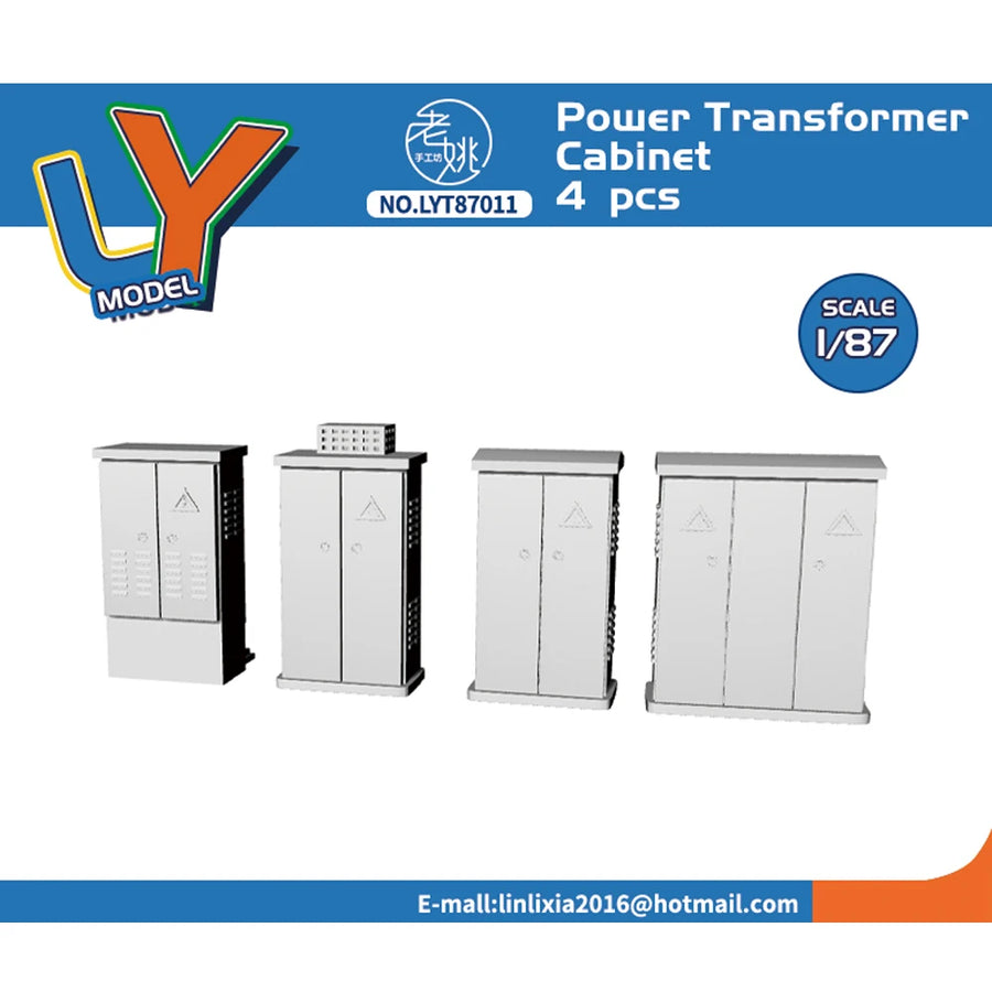 Power Transformer Cabinet Set 1/64 Resin Model Kit 4pcs - 1/64 resin model view 4