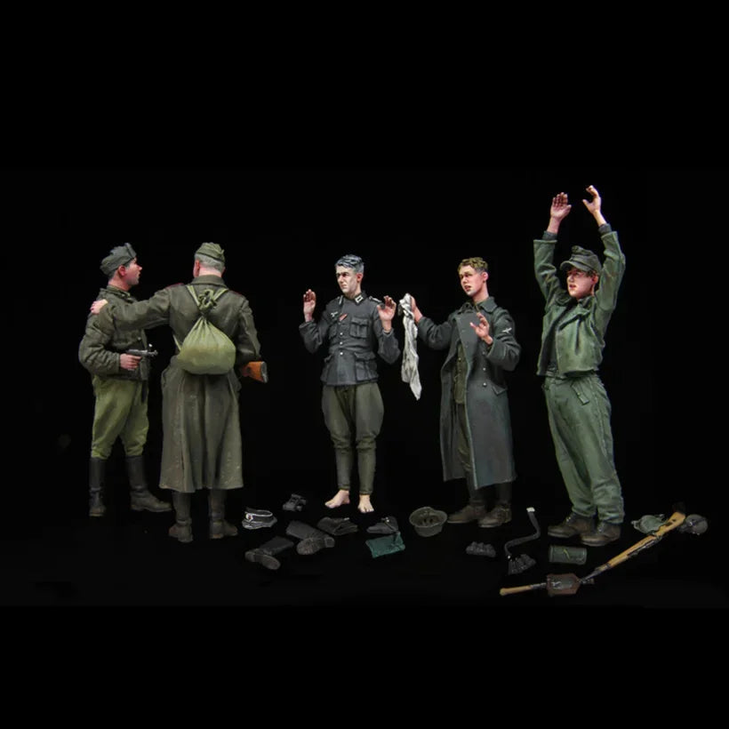 WWII Soviet Infantry Squad Resin Miniature Figure Kit 28mm - 28mm resin model view 4