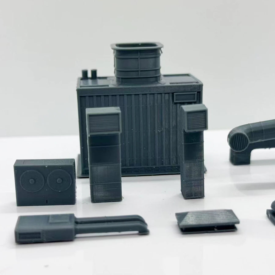 Cooling Tower Ventilation System with Air Ducts 1/220 Resin Model Kit - 1/220 resin model view 3